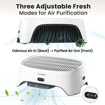 Neakasa Airstep Pet Air Purifier Step,3-Mode Odor, Dust & Pet Hair Control, Air Filter Compatible with M1 plus / M1 Lite and Most Automatic & Traditional Litter Boxes