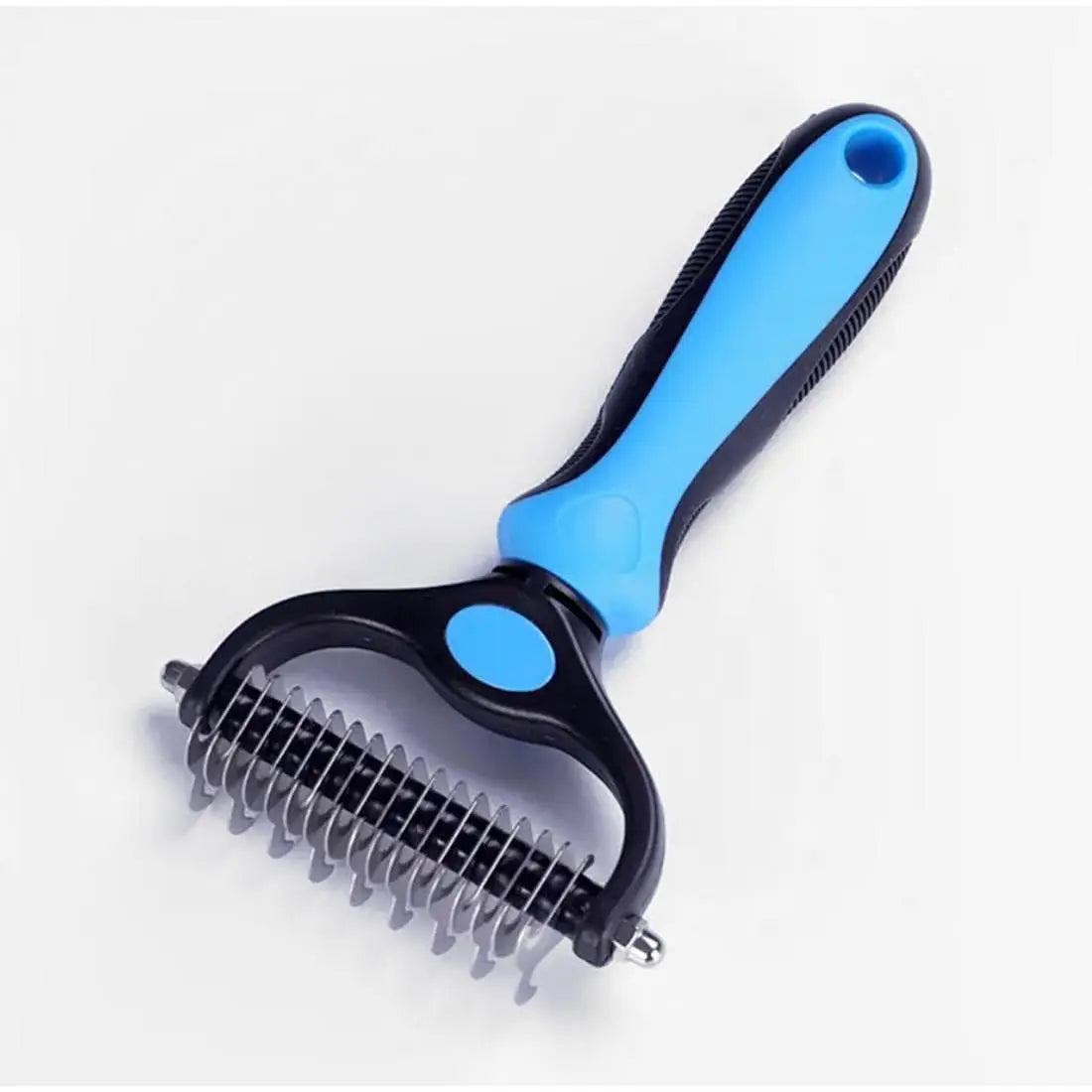 Stainless Steel Double-Sided Pet Detangling Comb - Professional Grooming Shedding Brush for Dogs and Cats, Optimal Blade Spacing for Effective Matting and Fur Removal, Summervibes