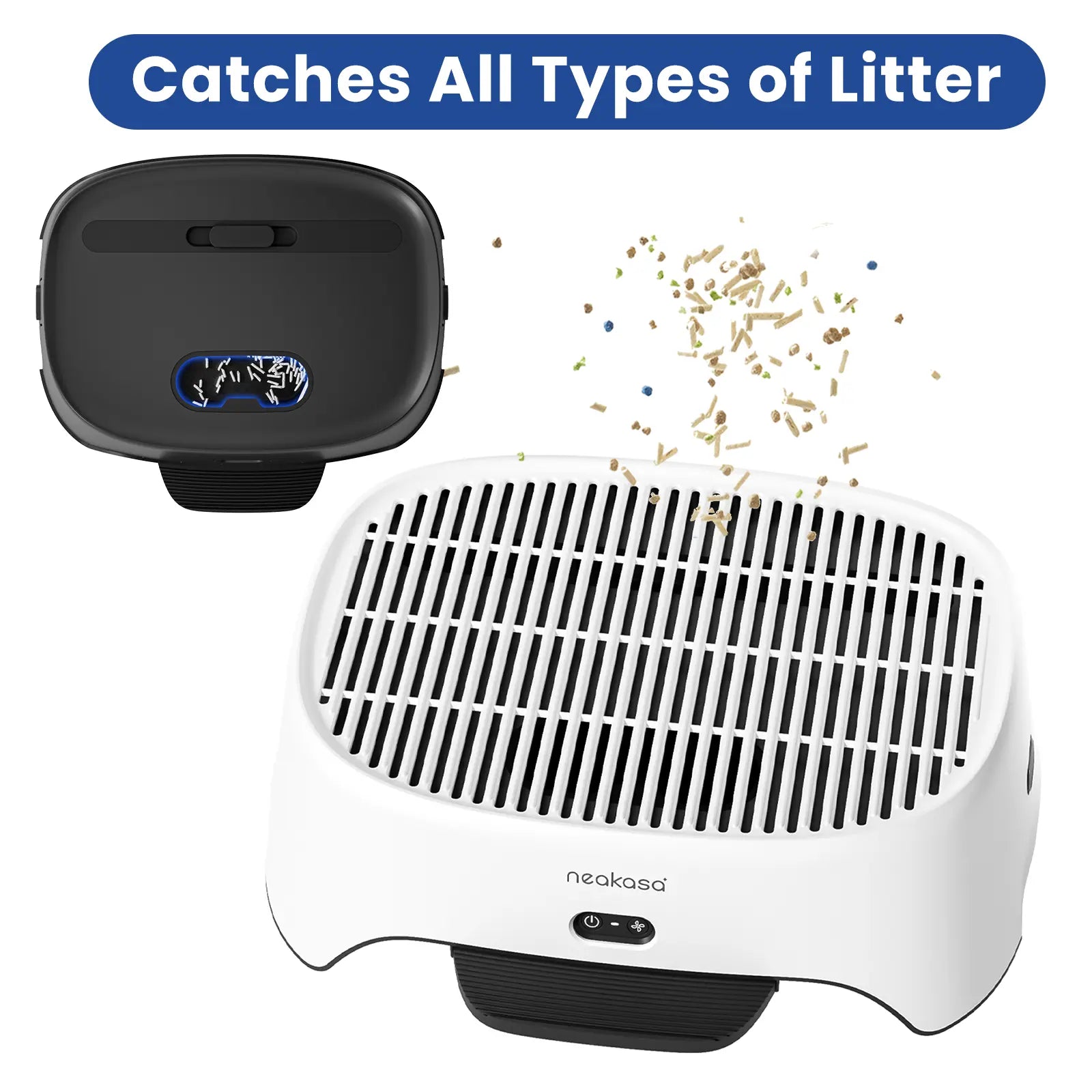 Neakasa Airstep Pet Air Purifier Step,3-Mode Odor, Dust & Pet Hair Control, Air Filter Compatible with M1 plus / M1 Lite and Most Automatic & Traditional Litter Boxes