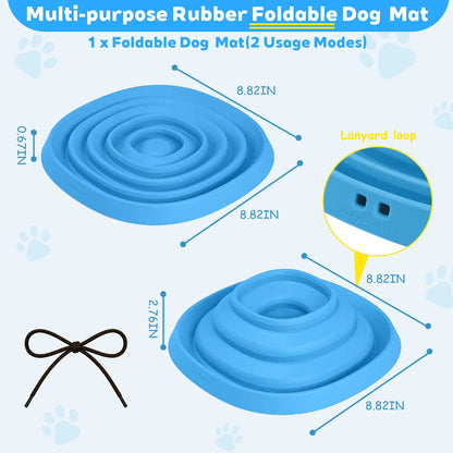 Yipetor Zen Disc: Professional Sensory Calming Tool for Dogs - Foldable Silicone Lick Mat & Slow Feeder, BPA Free, Dishwasher Safe, GDV Risk Reduction Puzzle Feeder for Semi-Moist Treats, Suitable for All Breeds