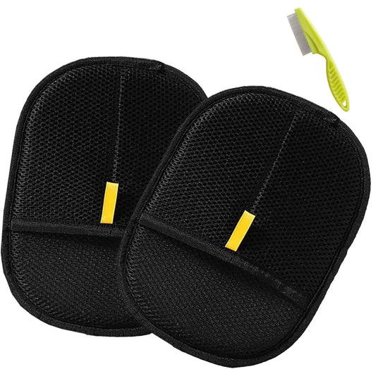 Pet Hair Remover Glove, Static Removal Gloves for Pet Hair, Reusable Double Sided Electrostatic Pet Hair Remover for Couch, Furniture, Carpet, Car Seat (2PCS)