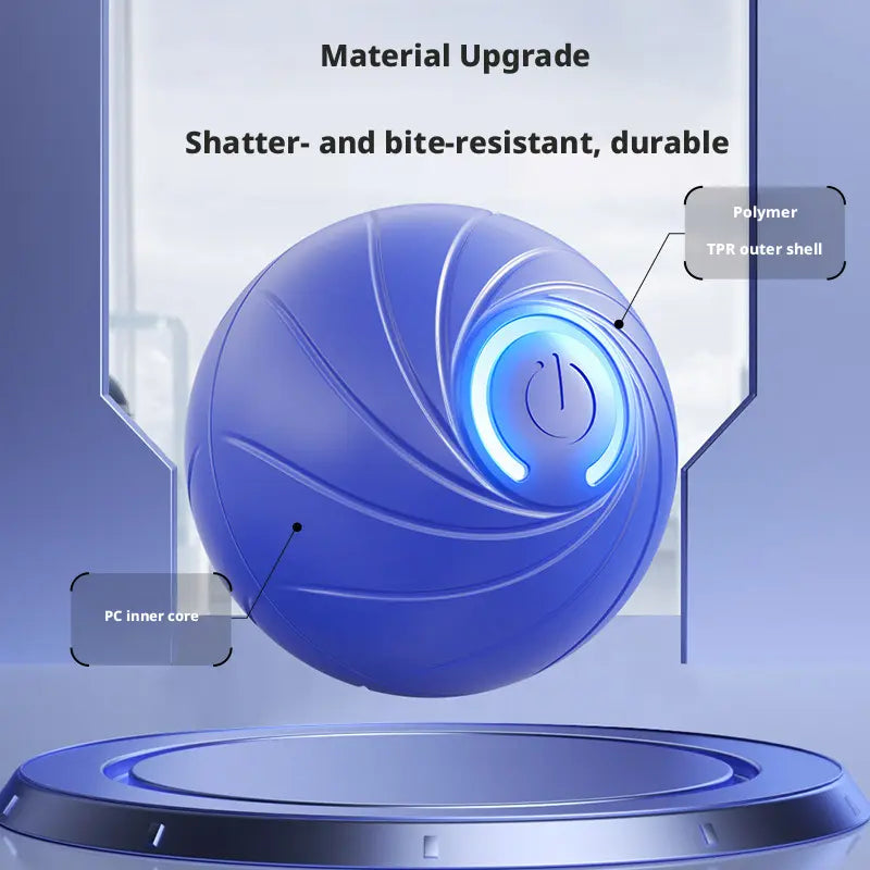 Automatic Interactive Dog Toy Ball, Smart Moving Dog Ball with Obstacle Avoidance, Rechargeable Bouncing Dog Toy for Small Medium Dogs Self Play Bat Dragon Plush Chirping Flapping Bird Bite Resistant Inflatable Set Large Safe Water Bowl LED Light Food