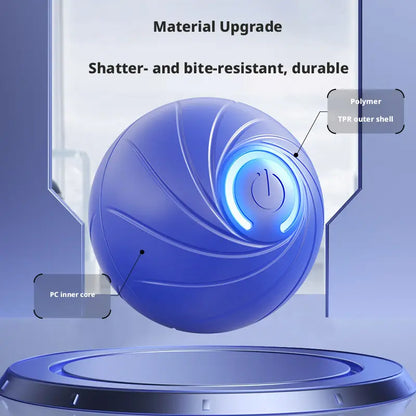 Automatic Interactive Dog Toy Ball, Smart Moving Dog Ball with Obstacle Avoidance, Rechargeable Bouncing Dog Toy for Small Medium Dogs Self Play Bat Dragon Plush Chirping Flapping Bird Bite Resistant Inflatable Set Large Safe Water Bowl LED Light Food