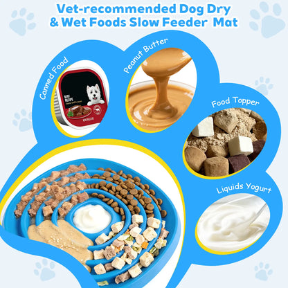 Yipetor Zen Disc: Professional Sensory Calming Tool for Dogs - Foldable Silicone Lick Mat & Slow Feeder, BPA Free, Dishwasher Safe, GDV Risk Reduction Puzzle Feeder for Semi-Moist Treats, Suitable for All Breeds