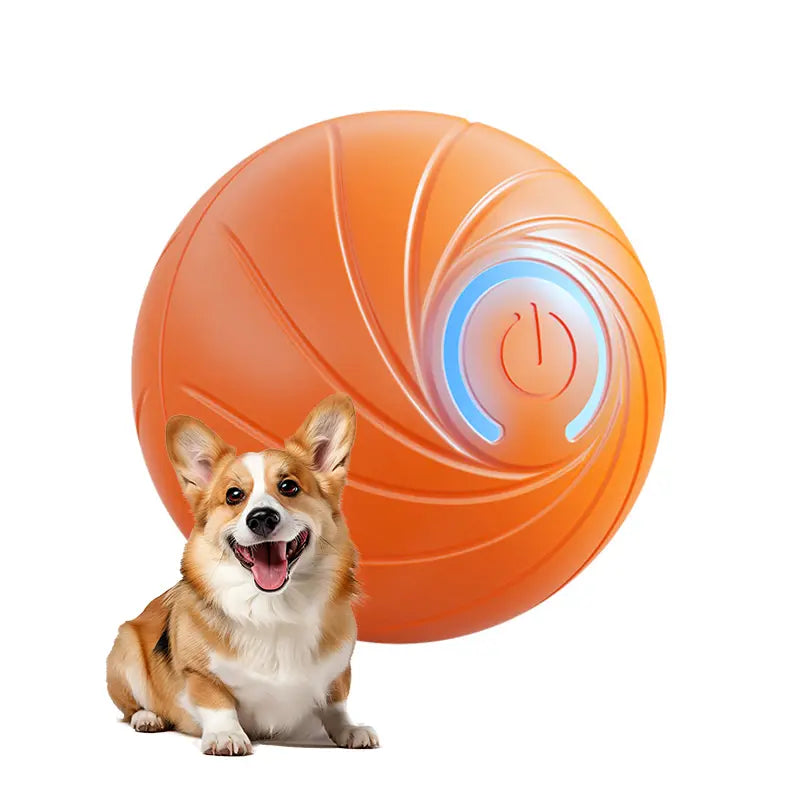 Automatic Interactive Dog Toy Ball, Smart Moving Dog Ball with Obstacle Avoidance, Rechargeable Bouncing Dog Toy for Small Medium Dogs Self Play Bat Dragon Plush Chirping Flapping Bird Bite Resistant Inflatable Set Large Safe Water Bowl LED Light Food
